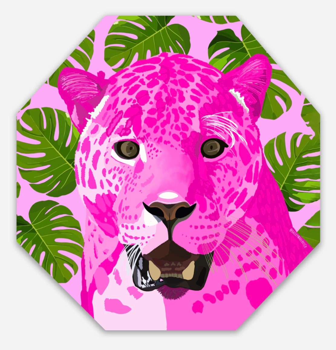 Pink Cheetah Sticker