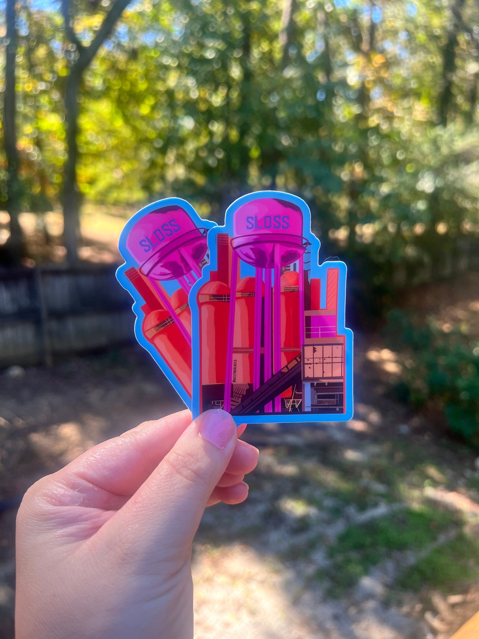 Sloss Furnace Sticker (Fuchsia)
