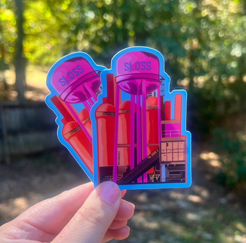 Sloss Furnace Sticker (Fuchsia)