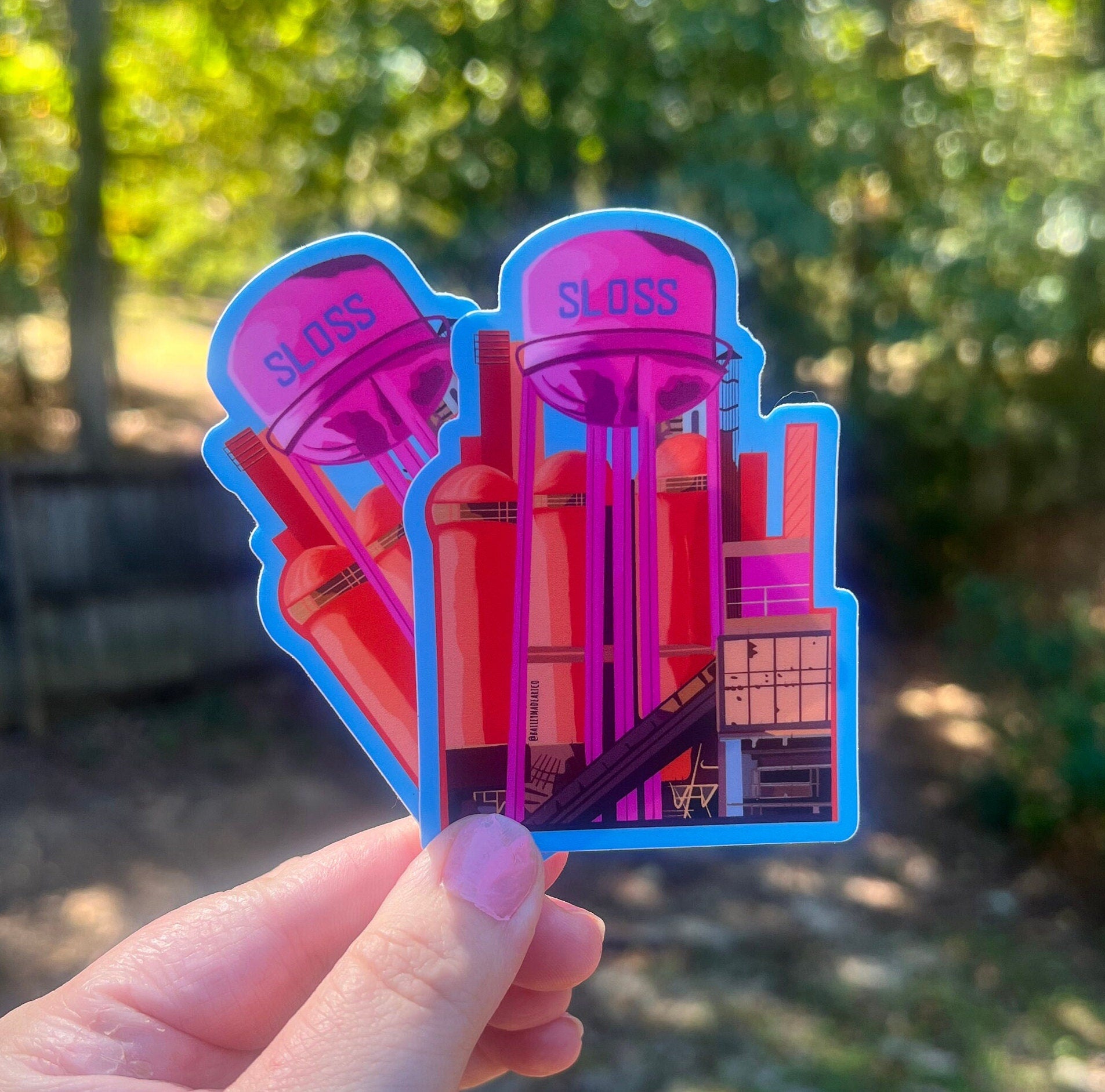 Sloss Furnace Sticker (Fuchsia)