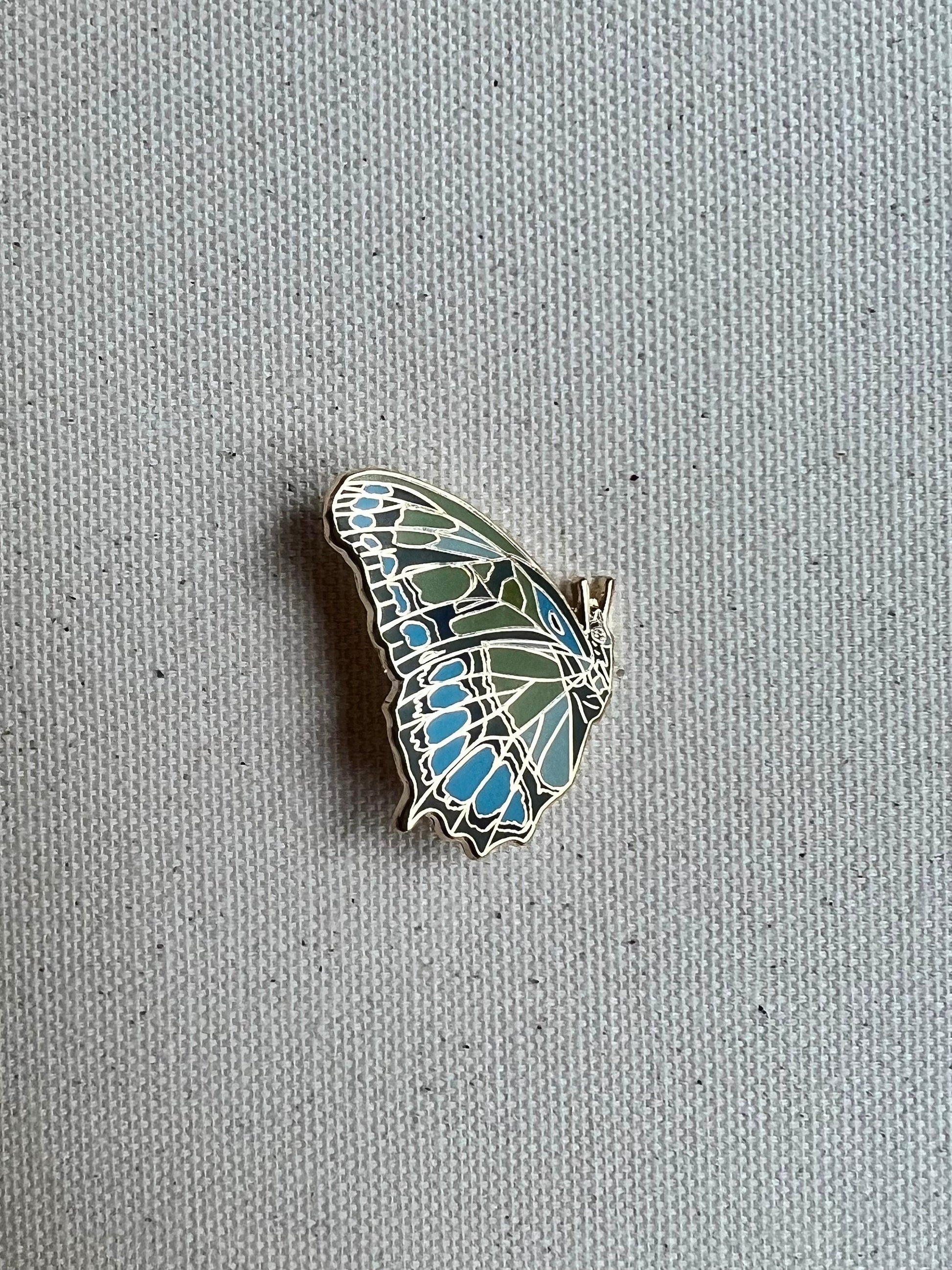 Evergreen Butterfly Enamel Pin