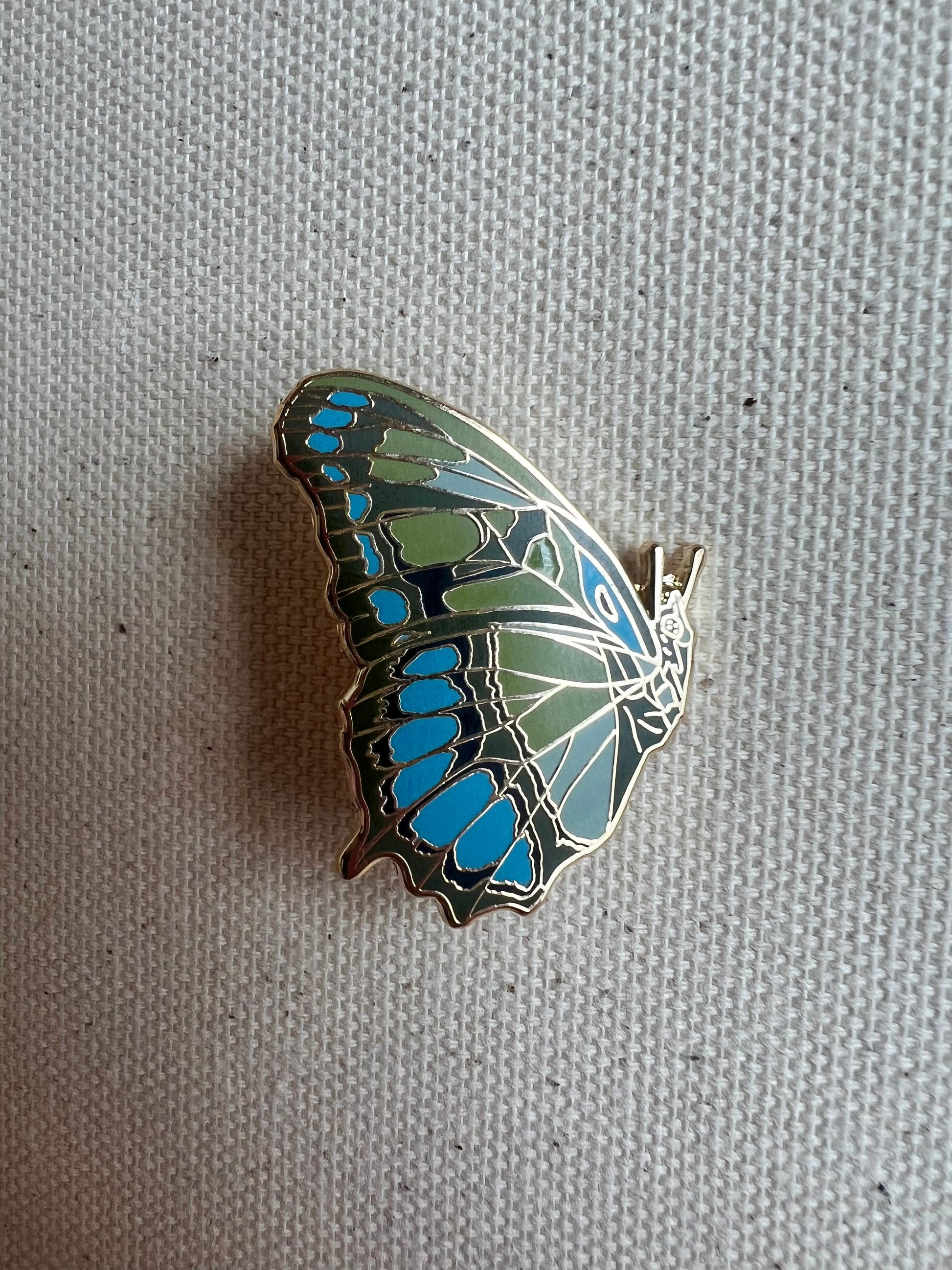 Evergreen Butterfly Enamel Pin