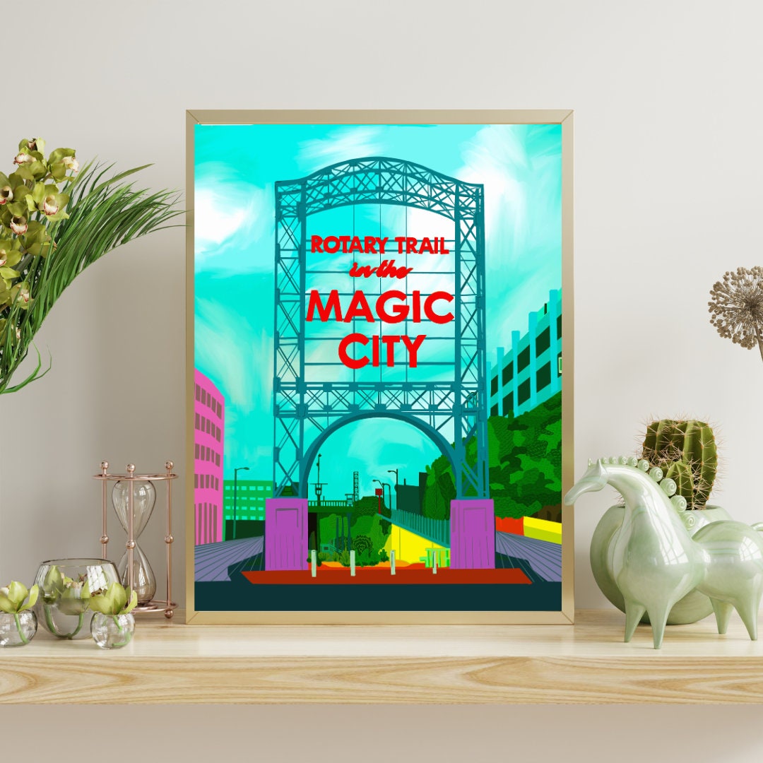Magic City Art Print (Blue Palette)