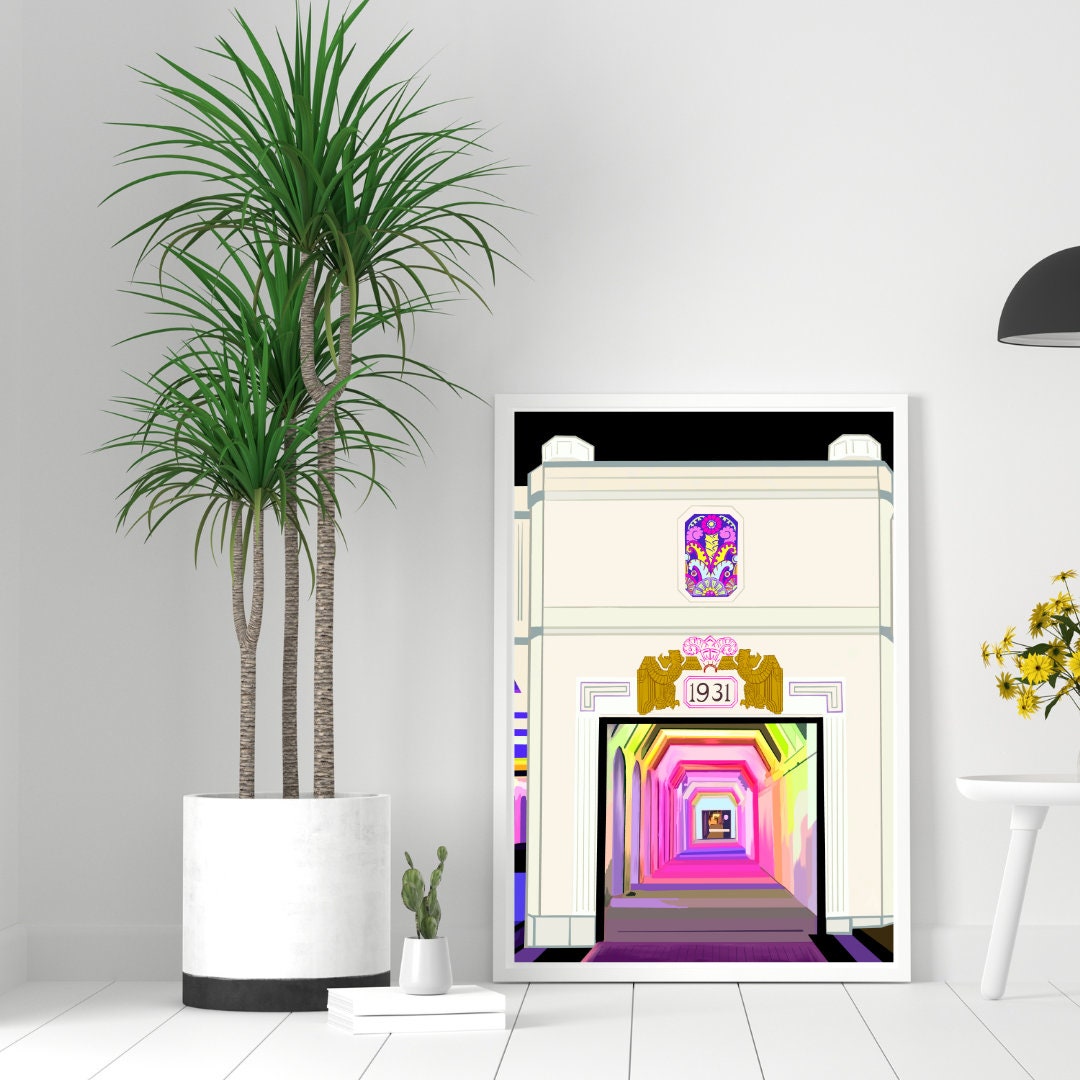 Rainbow Tunnel Print (Black & White)