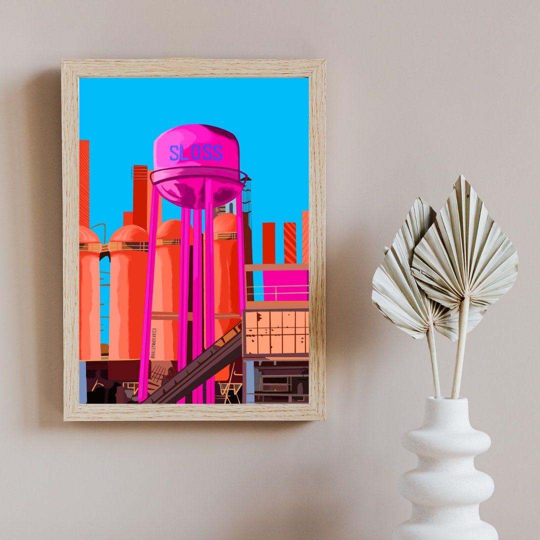 Sloss Furnace Print (Fuchsia)