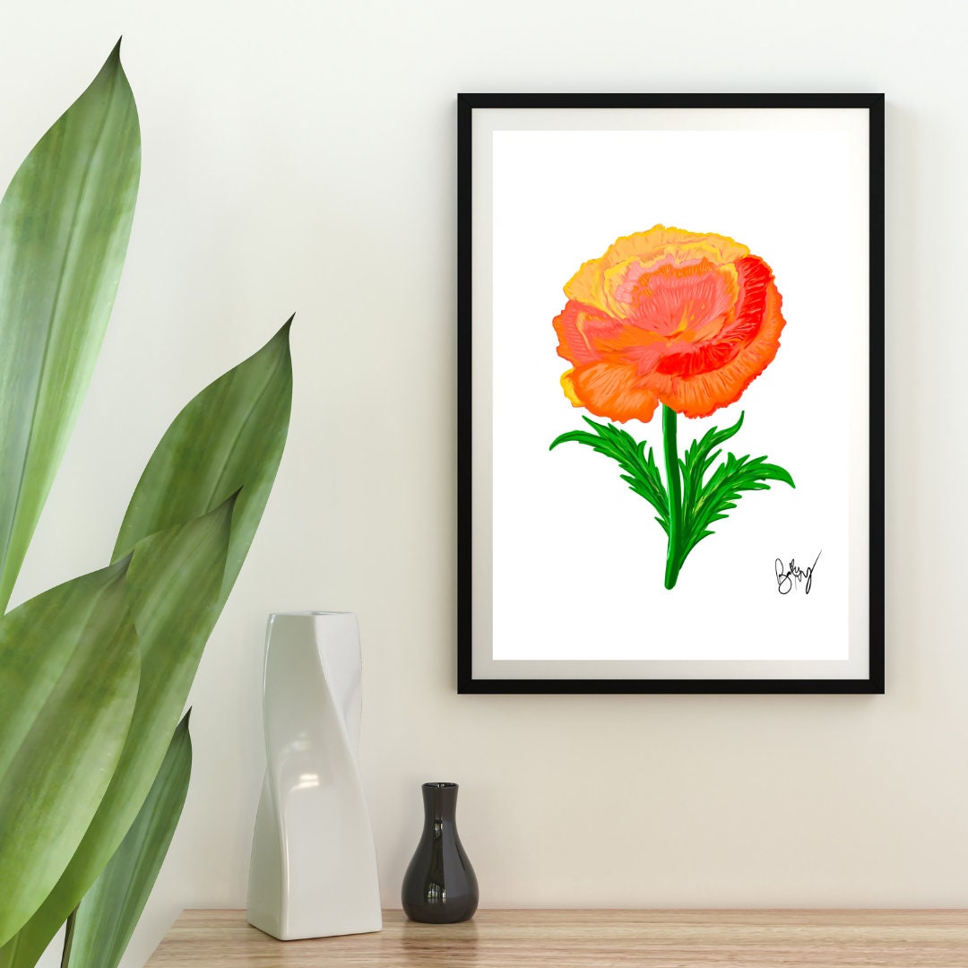 Carnation Flower Art Print