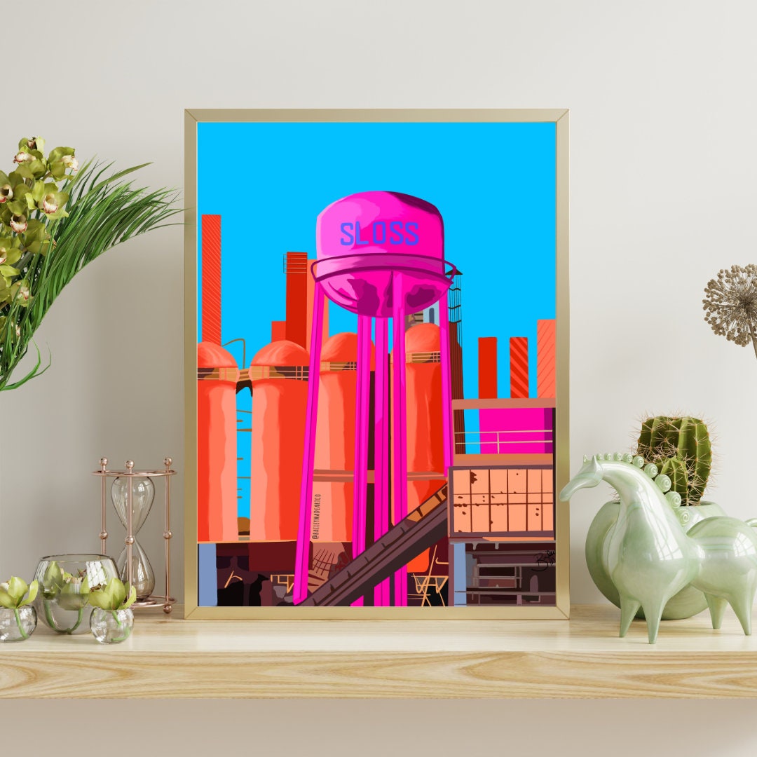 Sloss Furnace Print (Fuchsia)
